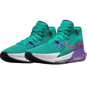 Nike LeBron Witness 6 VI Clear Emerald Hyper Pink Basketball Shoes CZ4052-300 10